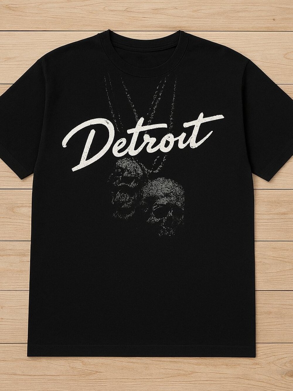 Detroit Graphic T-Shirt | Black Vintage-Inspired Music Tee